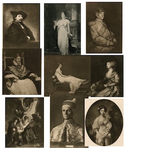 Ex libris del dipinto tratto da The Hundred Best Pictures Antique Photogravure con punta su carta di supporto originale compilata nel 1901 da Charles Letts