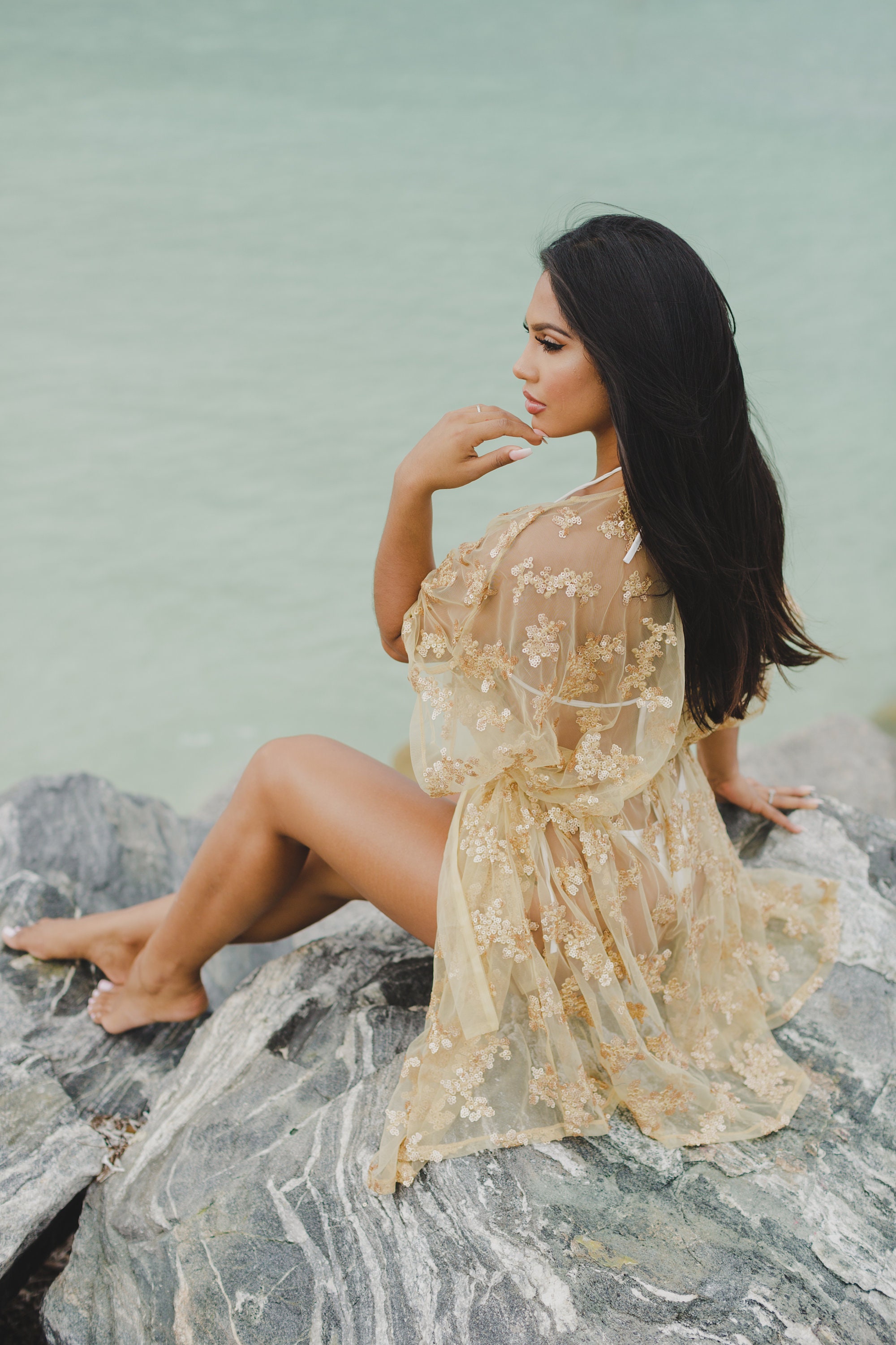 gold beach kaftan
