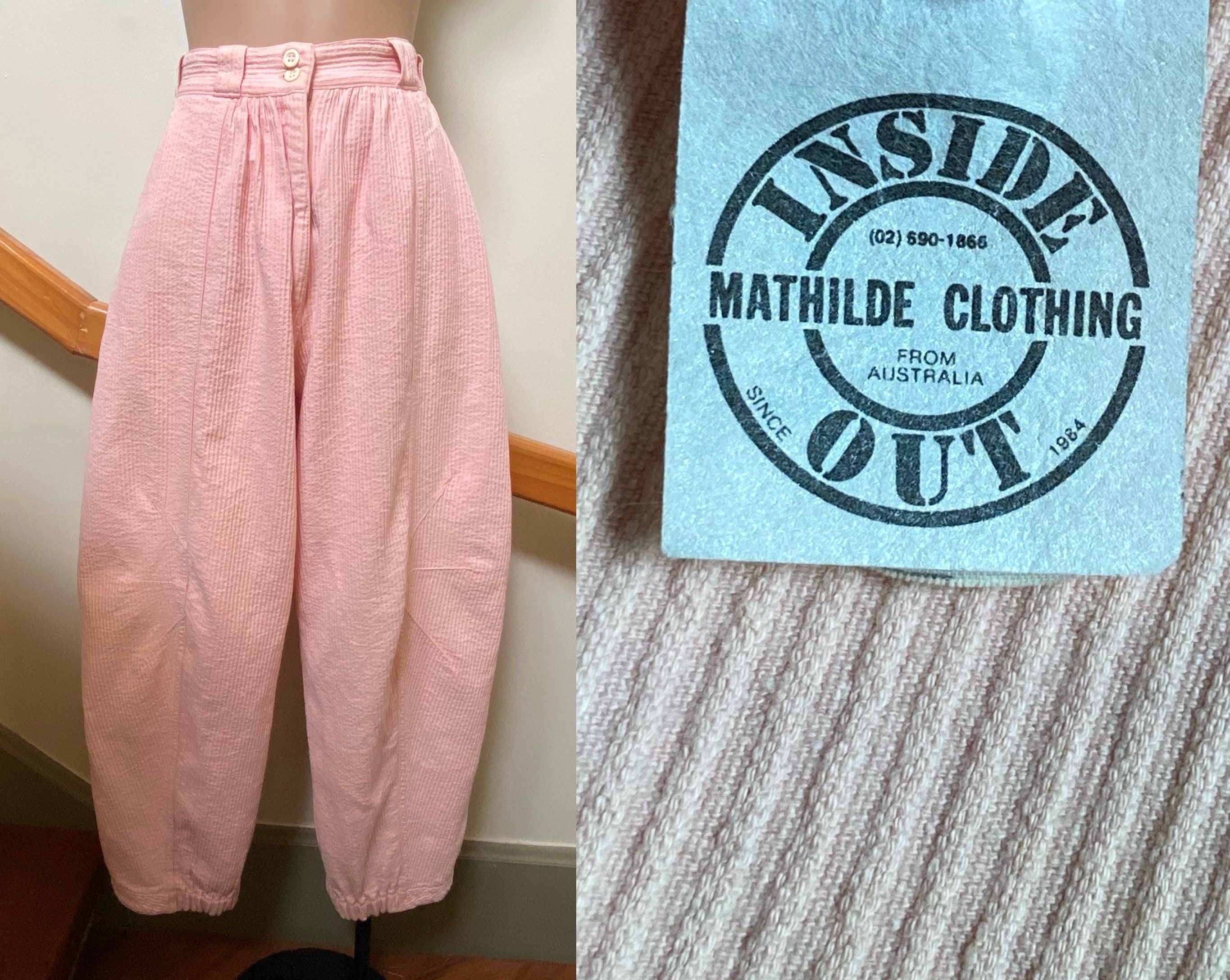 Baggy Pink Sweatpants, High Quality Cotton Pants, Pink Women Pants, Drop  Crotch Pants, Pink Loose Trousers, Plus Size Pants, Baggy Clothing 