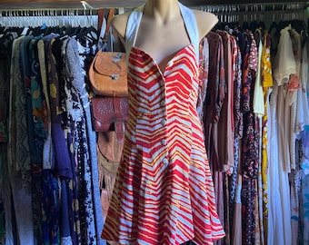 Vintage halterromper/playsuit uit de jaren 80