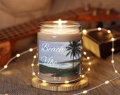 Beach Vibe, Sea Breeze Scented Scented Candles, 9oz, Beach Lover, Tranquility