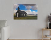 Iceland Photography Print - The Black Church of Búðir Matte Canvas, Stretched, 0.75"