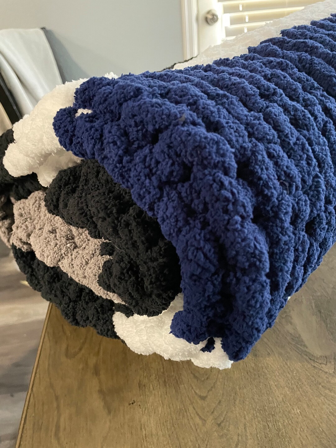 Handmade Chunky Yarn Blanket Etsy