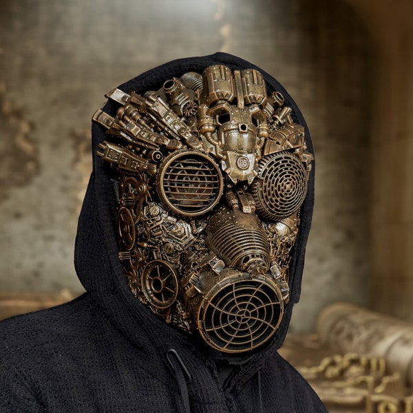 Steampunk Mask apocalyptic masquerade scary face mask Post Apocalyptic Mask Gasmask for larp