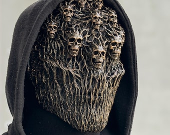 Blind masquerade scary face mask with skulls