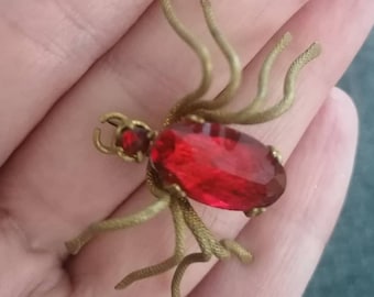 Spinnenbrosche vintage aus den 1950ern Gothic Schmuck Halloween