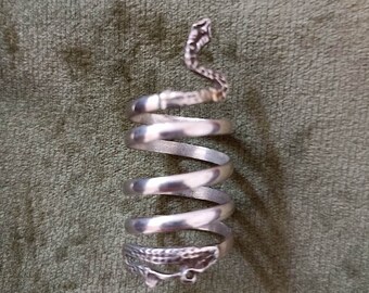 Anello vintage anni '80 in acciaio inossidabile gotico Halloween