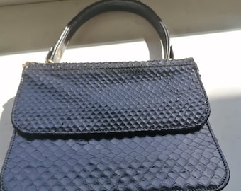 Schlangenleder Handtasche Sixties Vintage Rockabilly Borsa originale in pelle di serpente Moda retrò anni '60 Vintage