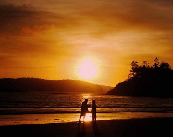 Sunset Long Beach Tofino Vancouver Island Canada Photograph Picture Print