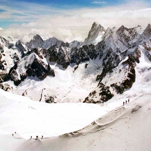 Chamonix Impresión Aiguille du Midi Mont Blanc Macizo Alpes Franceses Francia Fotografía Imagen