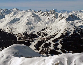 Courchevel 1850 3 Valleys ski region French Alps France landscape photograph mountain picture colour poster print