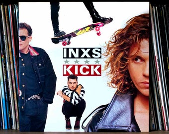 INXS Kick album LP front cover color photograph picture