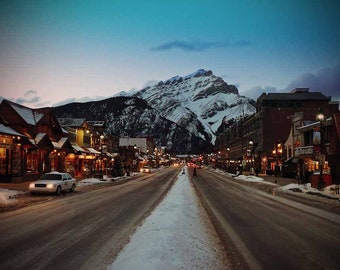 Banff Avenue Alberta Canadian Rockies Canada Photograph Picture Print