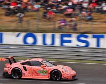 Porsche 911 RSR no92 Pink Pig 24 Hours of Le Mans 2018 Photograph Print