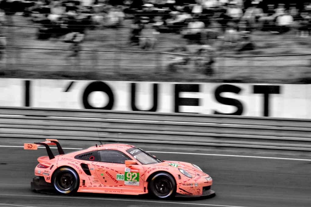 Porsche 911 RSR no92 Pink Pig 24 Hours Le Mans 2018 Motorsport Photograph Print 