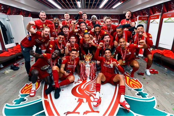 Liverpool Fc Print Premier League Champions Winners 2020 Etsy
