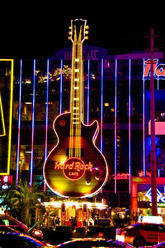 Hard Rock Cafe Guitar Las Vegas United States America USA Etsy UK