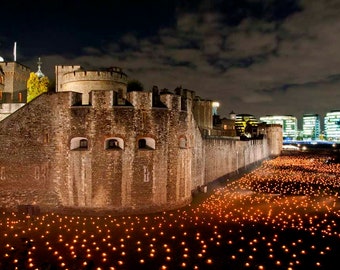 Tower of London Beyond The Deepening Shadow 10000 Flames torch lit candles lanterns landscape photograph color photograph print