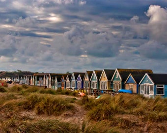 Beach huts Hengistbury Head Bournemouth Christchurch Dorset England UK photograph