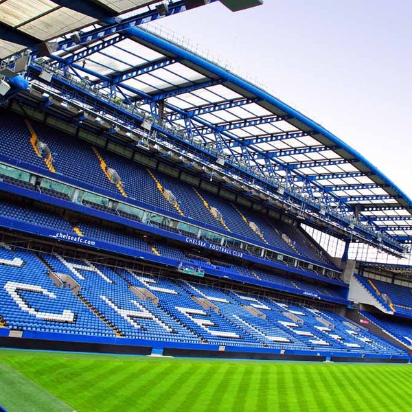 Stamford Bridge Print Chelsea Football Club West Stand London Photograph Picture