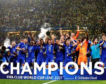 チェルシー 2021 クラブW杯 優勝記念 額入りフォトプリント Chelsea FIFA Club World Cup 2025 Champions Poster Print Souvenir