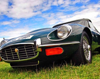 E Type Jaguar Classic Sports Motor Car Photograph Picture Print
