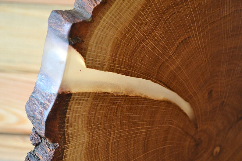 Two Big Decorative Live Edge Stabilized Wood Slabs with Epoxy Etsy