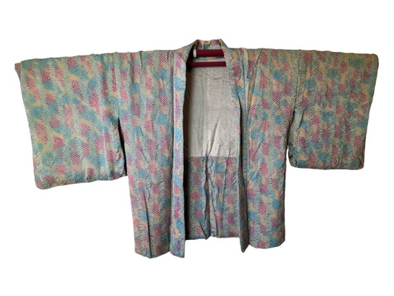 Vintage Japanese kimono (Haori jacket)/ Rainbow/ … - image 2