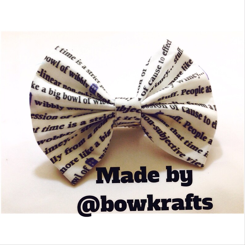 Dr who hair bow