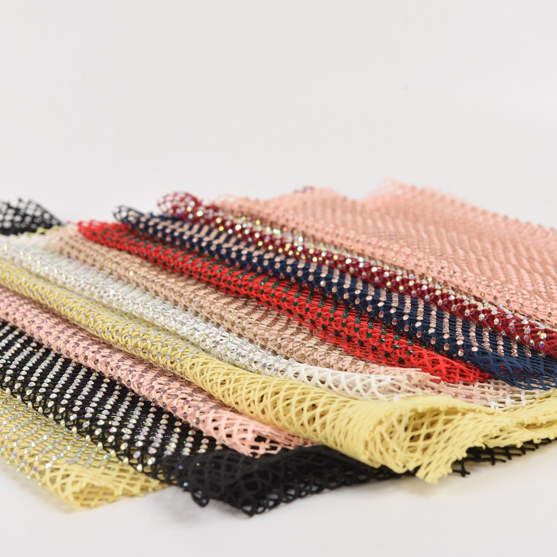 30x40cm Elastic Rhinestone Net Stretchable Rhinestone Fabric Etsy