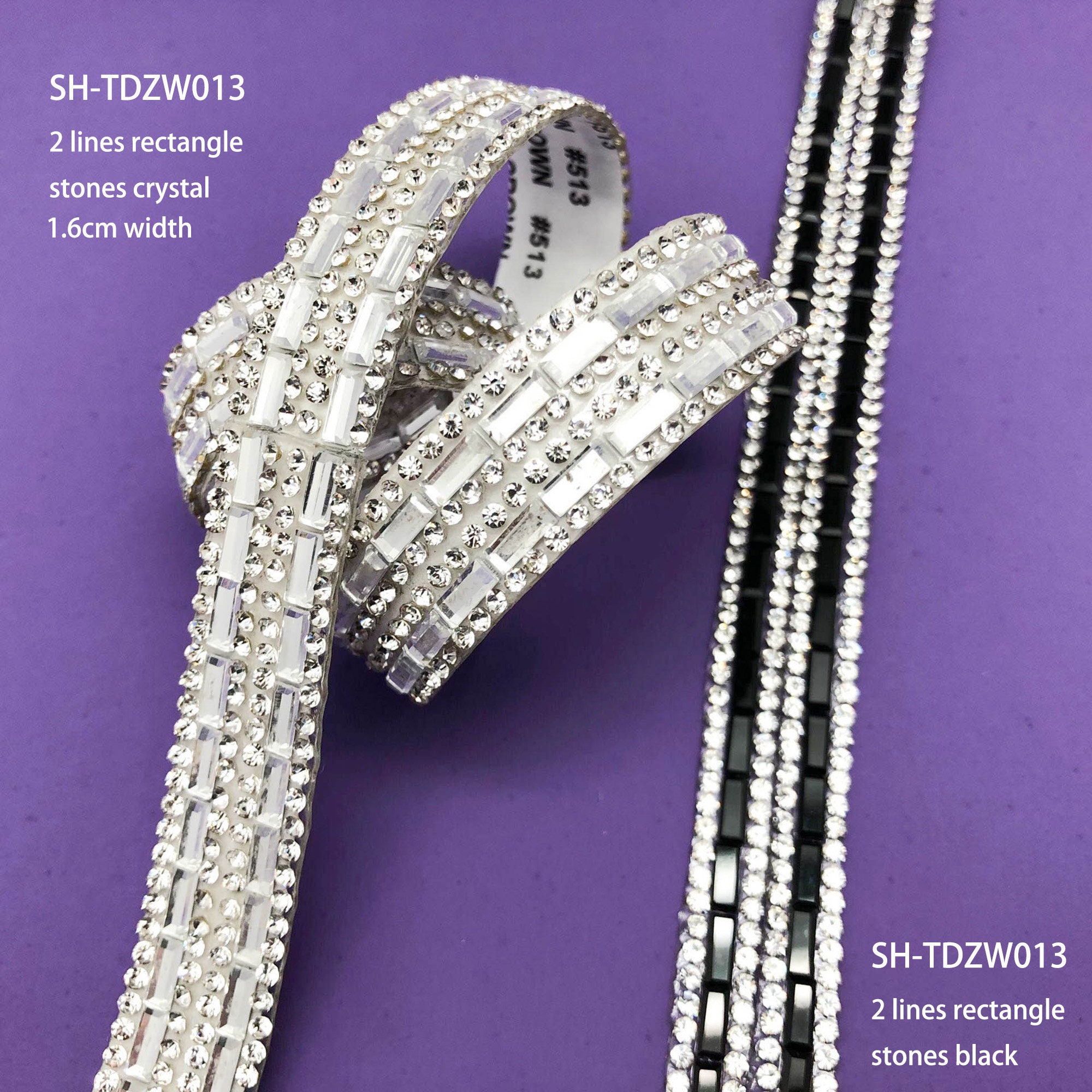 RHS-TRM-1550-AB. Hot Fix or Sew On AB Crystal Rhinestone Trim With Pearls-  1.5 Inch Wide