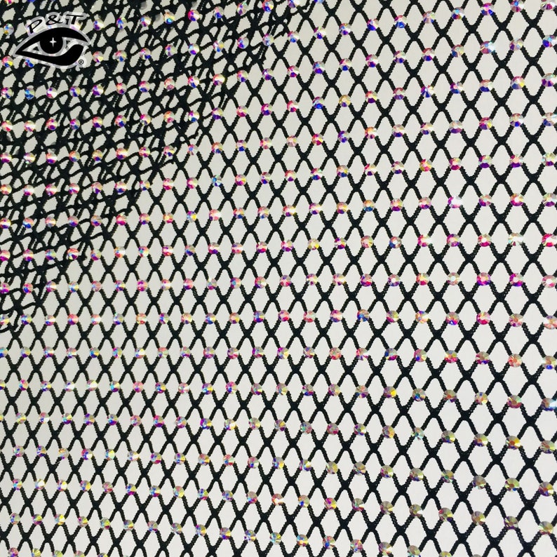 Bling Rhinestone Mesh Stretchable Rhinestone Fabric 45x115cm Etsy