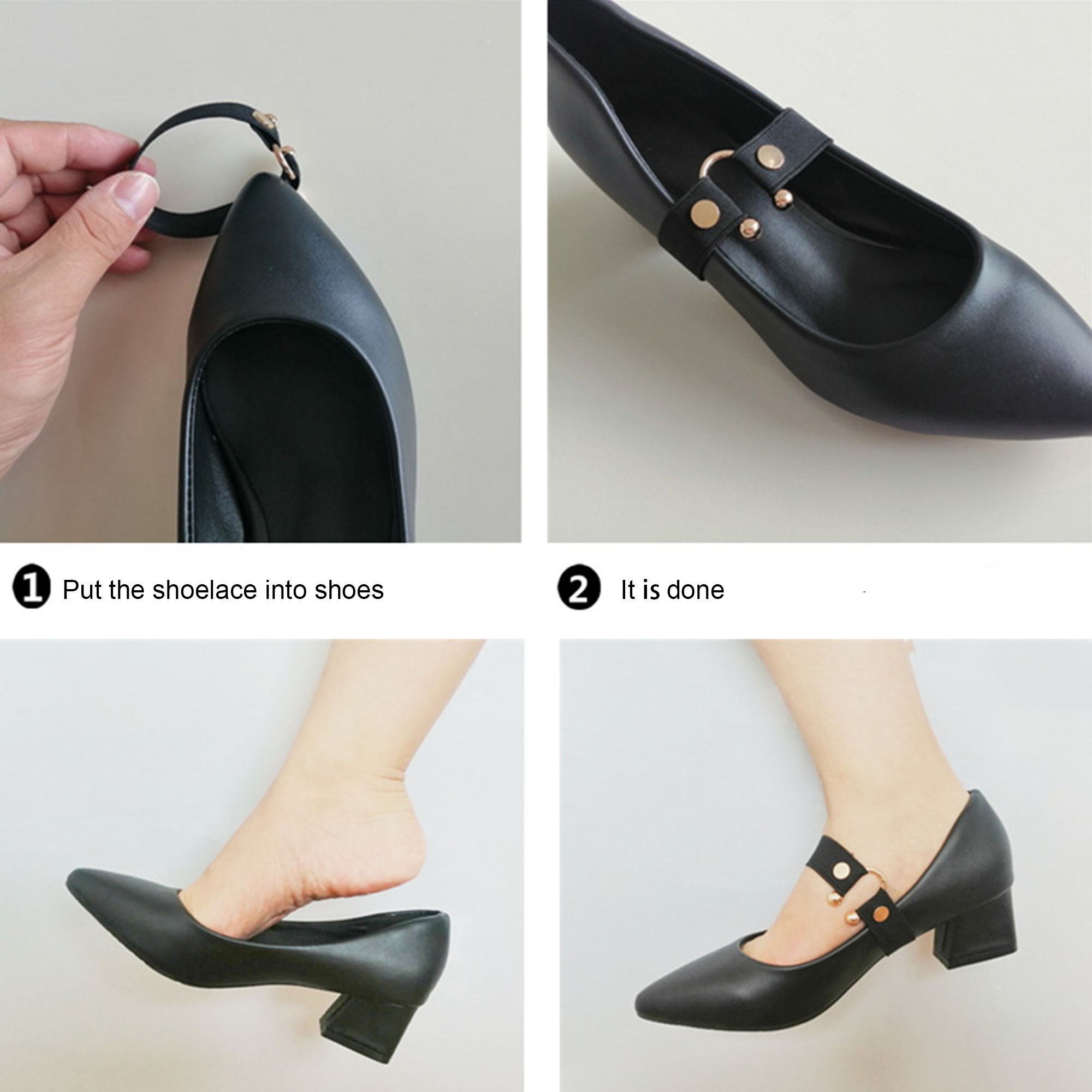 2 Pair/lot Elastic Shoe Straps With U Lock New High Heel Etsy UK