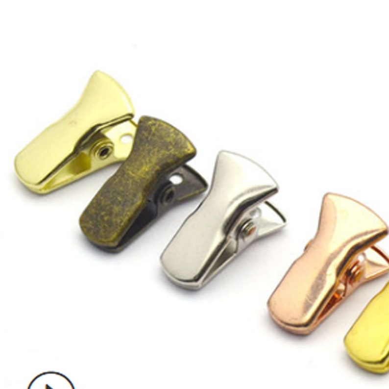 DIY card holderr Glass Chain Clips,Non-slip clip Clothing hat clip,Jewelry Accessories Small metal clip,Flat mouth clip Photo clip