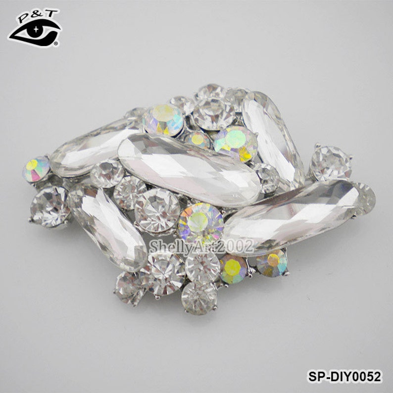 2 pcsPair Sparkle Wedding Rhinestone Shoe Clips