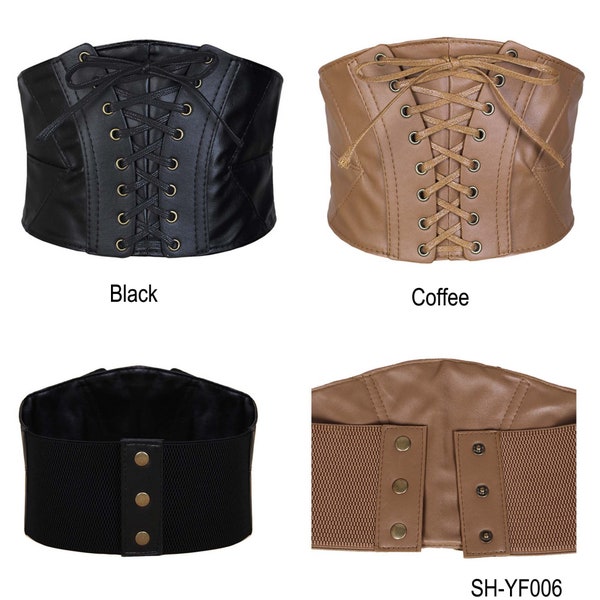 Livraison gratuite 1 pièce ceinture en cuir synthétique polyuréthane noir, ceinture en cuir pour femme, ceintures pour fille, serre-taille classique