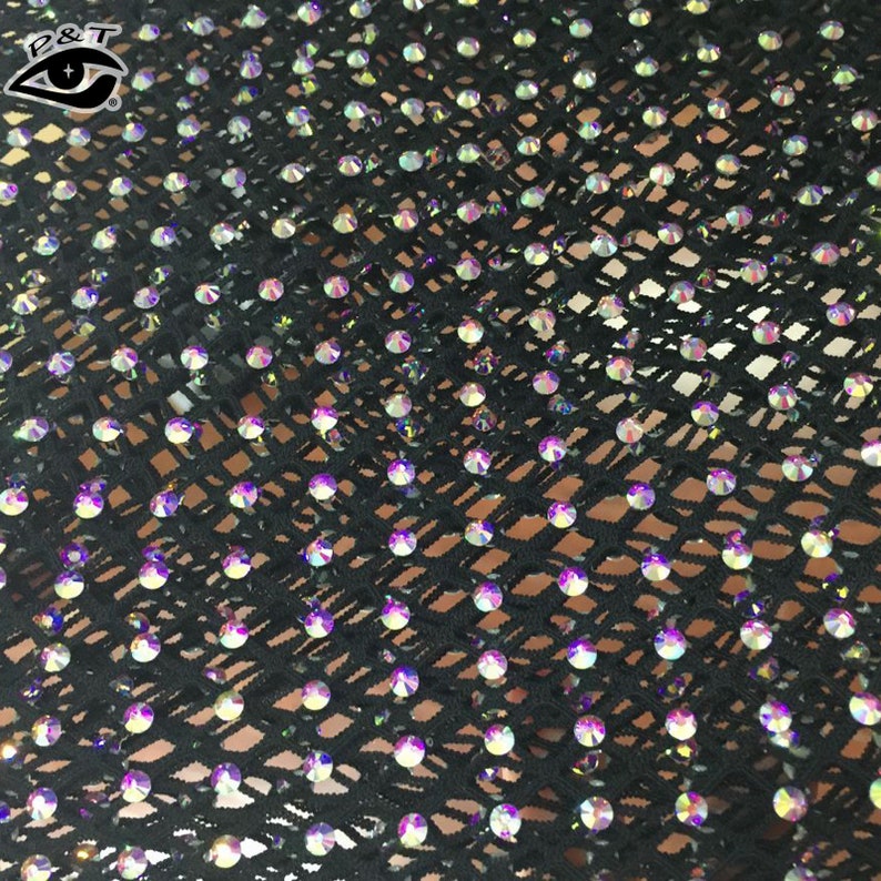 Bling Rhinestone Mesh Stretchable Rhinestone Fabric 45x115cm Etsy