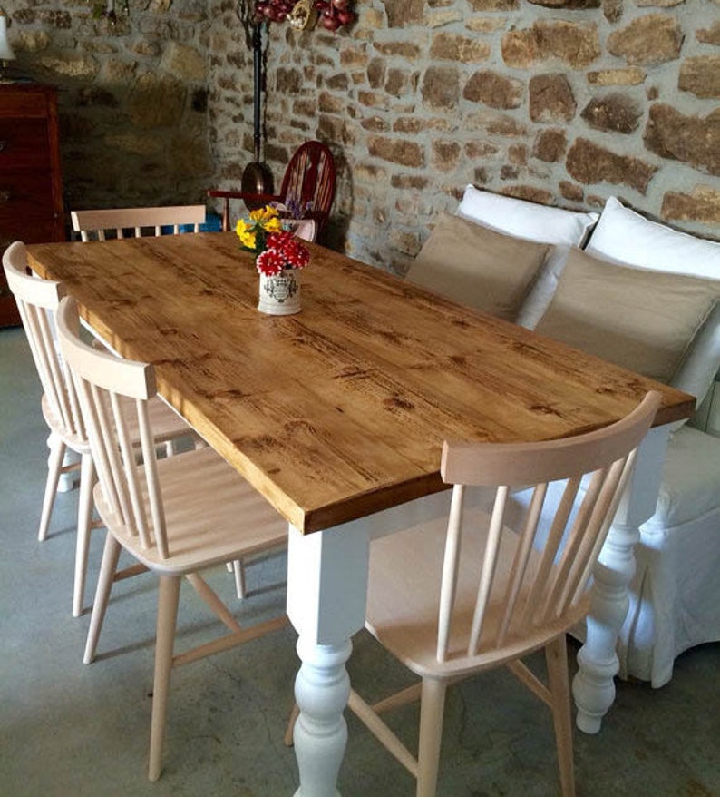 Rustic Farmhouse Kitchen Bench Reclaimed Country Cottage Etsy