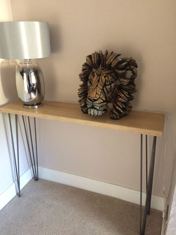 Industrial Style Hairpin Leg Sideboard Chunky Solid Oak Etsy