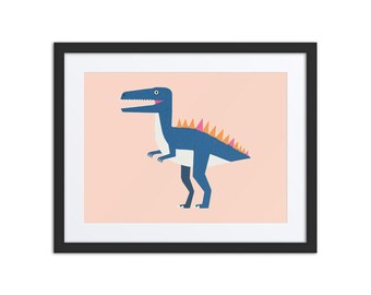 Ingelijste kunstprint van een T-Rex, moderne wanddecoratie, ingelijste poster