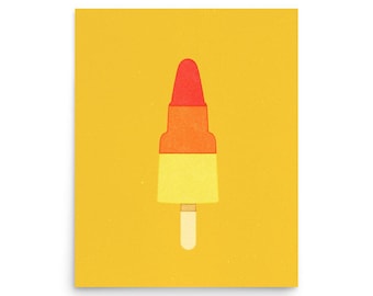 Rocket Lolly kunstprint, moderne wanddecoratie, oningelijste poster