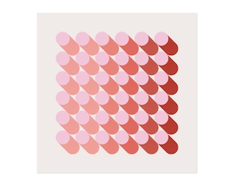 Isometrische cirkels kunstprint, moderne wanddecoratie, oningelijste poster