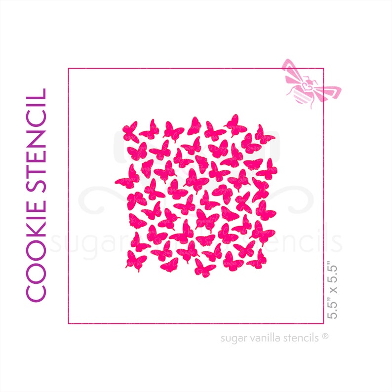 Butterfly Cookie Stencil Flutterbys Butterflies Cookie Stencil, Butterfly Birthday Cookies