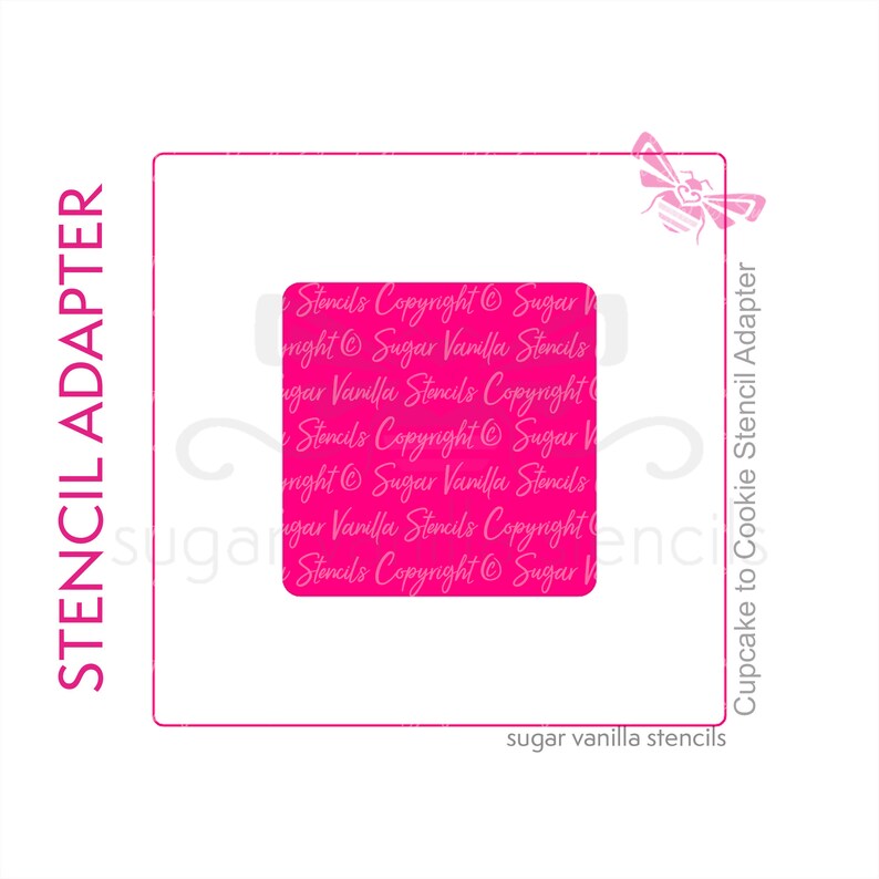 Cupcake to Cookie Stencil Adapter 2 Pieces. Cupcake Stencil Adapter