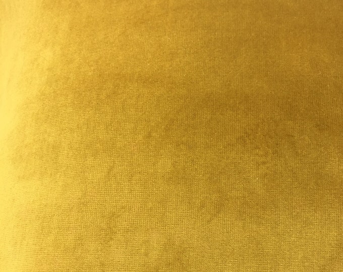 Luxurious Golden Ochre Coloured Velvet in a Light/Medium Weight - 124cm Wide