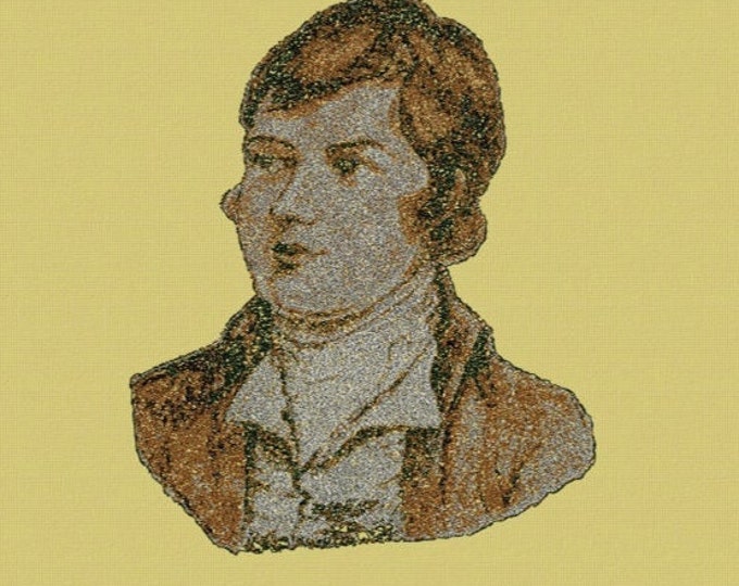 Robert Burns Scottish Poet Embroidery Design for Machine Embroidery. Available in PES, JEF, DST and more formats.