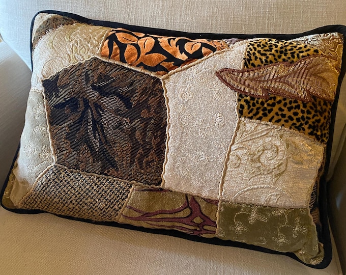 Crazy Patchwork Cushion - One of a kind