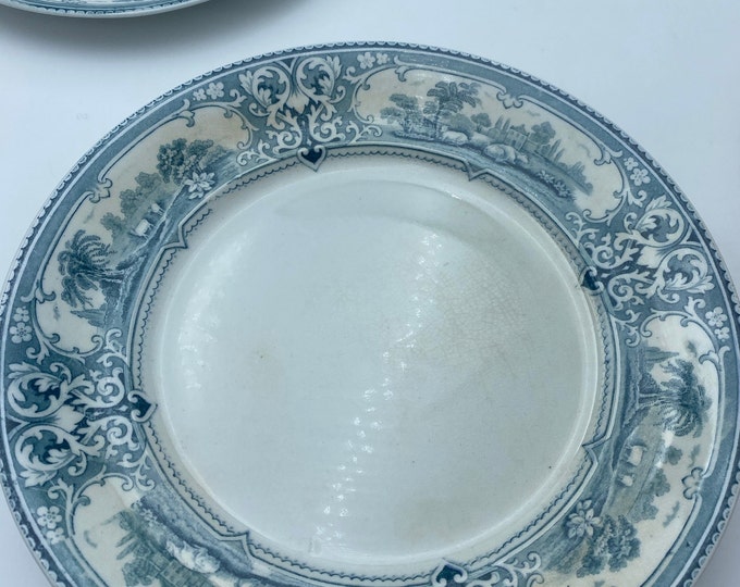 Set of 6 Antique Dinner Plates Ford & Sons Ltd Burslem, ENGLAND VERONA Pattern Circa. 1908