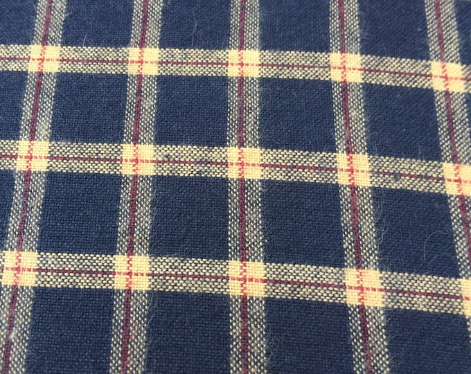 Soft Flannel Fabric Kansas Troubles Classic by Moda Navy, Cream & Red Pattern 12702 14