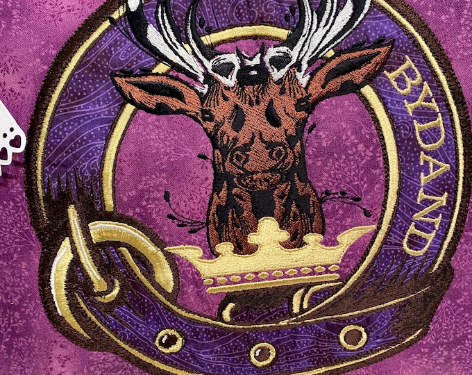 Unique Clan Gordon Cushion ~ Motto Bydand Steadfast with Embroidered Thistle Fabric on Reverse